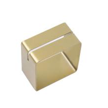 Case of 48 Matte Gold Metal Square Napkin Rings with Place Card Holder, Modern Design Multipurpose Napkins Rings