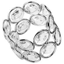 Case of 48 2" Shiny Silver Acrylic Crystal Gem Beaded Napkin Rings