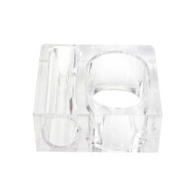 Case of 48 Clear Acrylic Square Napkin Ring Bud Vases, 2-in-1 Flower Napkin Holders