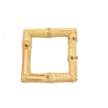 Case of 48 Natural Bamboo Wooden Square Napkin Rings, Rustic Boho Chic Napkin Holders