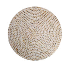 Case of 48 Wheat Woven Rattan Design Disposable Charger Plates, Round Paper Serving Trays - 13"
