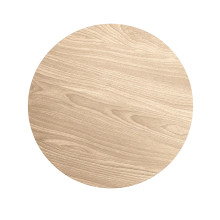 Case of 48 Natural Disposable Placemats With Walnut Wood Design, Round Paper Dining Table Mats - 13"