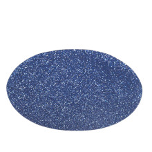 Case of 48 Navy Blue Sparkle Placemats, Non Slip Decorative Oval Glitter Table Mat - 12" X 16.5"