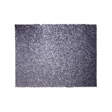 Case of 48 Charcoal Gray Sparkle Placemats, Non Slip Decorative Rectangle Glitter Table Mat - 12" X 16"