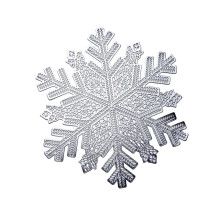 Case of 48 Silver Metallic Snowflake Vinyl Placemats, Non-Slip Winter Wonderland Table Mats - 18"
