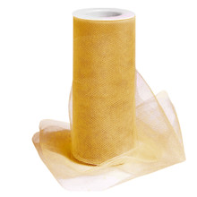 Case of 24 Tulle Roll 6" x 200yds - Gold