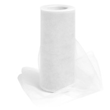Case of 24 Tulle Roll 6" x 200yds - White
