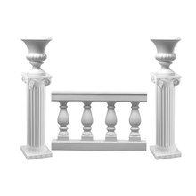 Balustrade with Columns and Urns - 5 Piece Floral Set