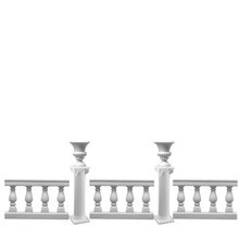 Balustrades with Columns and Urns - 7 Piece Floral Set