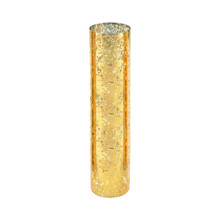 Case of 6 - Gold Speckled Glass Hurricane Candle Shade Chimney Tube [No Bottom] - 4" X 16"