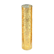 Case of 12 - Gold Speckled Glass Hurricane Candle Shade Chimney Tube [No Bottom] - 3" X 14"