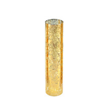 Case of 12 - Gold Speckled Glass Hurricane Candle Shade Chimney Tube [No Bottom] - 2.5" X 10"