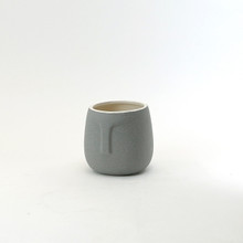 Medium Grey Sand Glazed Moai Bowl - 5.25" - 18 Pieces