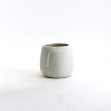 Medium White Sand Glazed Moai Bowl - 5.25"  - 18 Pieces