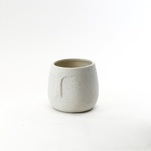 Large White Sand Glazed Moai Bowl - 6.5" - 12 Pieces