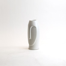 Small White Moai Vase - 9.25" - 18 Pieces