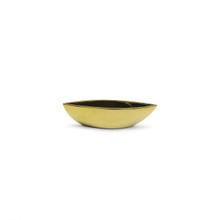 Ceramic Boat Vase In Gold - 10" L X 2.35" H - 24 Pieces