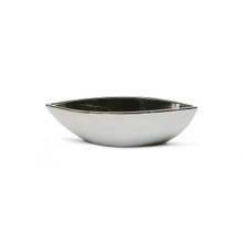 Ceramic Boat Vase In Silver - 14" L X 3.3" H - 12 Pieces