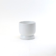 Large White Ceramic Modern Pedestal Bowl - 6" W X 5.8" H - 12 Pieces