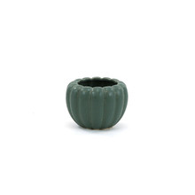Small Weathered Hunter Green Pumpkin Pot - 5.5" W X 4" H - 16 Pieces