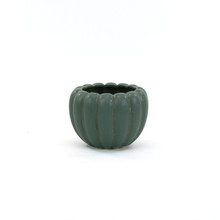 Medium Weathered Hunter Green Pumpkin Pot - 6.4" W X 4.5" H - 12 Pieces