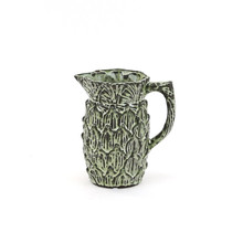 Aged Leafy Green Imprint Pitcher Vase - 8.2" H - 8 Pieces