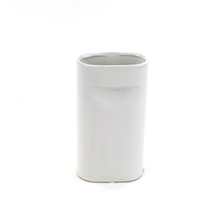 Medium White Tall Flat Portfolio Vase - 5" W X 2.8" L X 9.4" H - 12 Pieces
