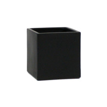 Black Ceramic Square Cube - 3" - 24 Pieces