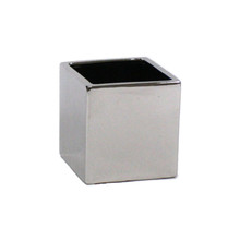 Silver Square Ceramic Cube - 3" - 24 Pieces