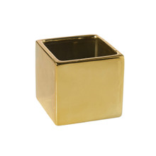 Gold Square Cube - 5.5" X 5.5" X 5" H - 12 Pieces