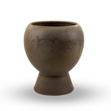 Desert Sand Ceramic Urn Vase - 8.5" X 9.5" - 4 Pieces