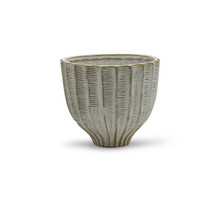 Large Fancy White Acorn Ceramic Vase - 6.5" H - 6 Pieces