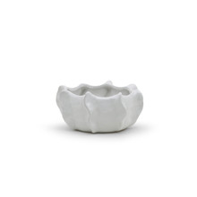 White Unique Ceramic Bowl - 7.5"W X 3.5"H - 12 Pieces