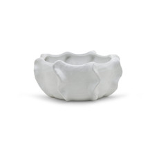White Unique Ceramic Bowl - 10.25"W X 4.75"H - 4 Pieces