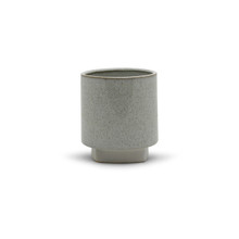 Large Unique Cream Cylinder Ceramic With Base - 5.7" H - 12 Pieces