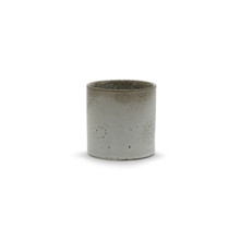 Gray Stippled Ceramic Cylinder - 4.5" H - 16 Pieces