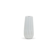 Unique Modern White Vase - 11" H - 12 Pieces