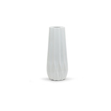 Unique Modern White Vase - 14" H - 8 Pieces