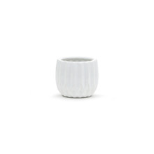 Medium Unique Modern White Pot - 5.1" H - 12 Pieces
