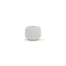 Small White Ceramic Cactus Pot - 4" H - 24 Pieces