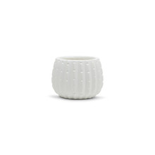 Medium White Ceramic Cactus Pot - 5.7" H  - 16 Pieces
