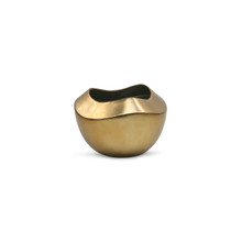 Unique Gold Ripple Pot - 7" H - 4 Pieces