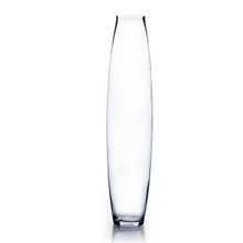31 Inch Clear Bullet Urn Glass Vase - 2 Pieces