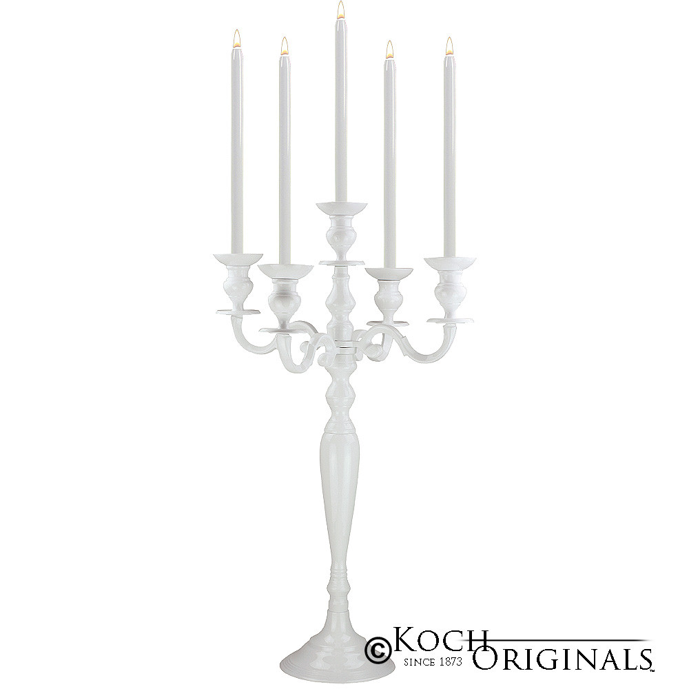 Hierarchy Tabletop Candelabra - 30'' - 5 light in White
