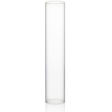 3" x 16" Clear Glass Hurricane Open Base Candle Holder Chimney Tube - 12 Pieces