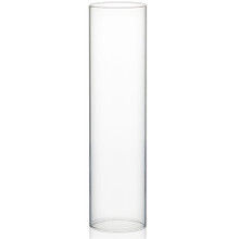 4" x 16" Clear Glass Hurricane Open Base Candle Holder Chimney Tube - 12 Pieces