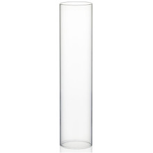 4" x 18" Clear Glass Hurricane Open Base Candle Holder Chimney Tube - 12 Pieces