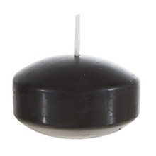 2" Floating Disc Candles - Black  - 24 Pieces