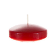 3" Floating Disc Candles - Red - 24 Pieces