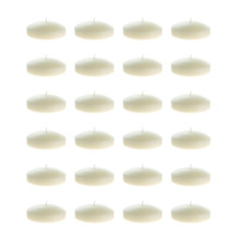 3" Floating Disc Candles Ivory - 24 Pieces